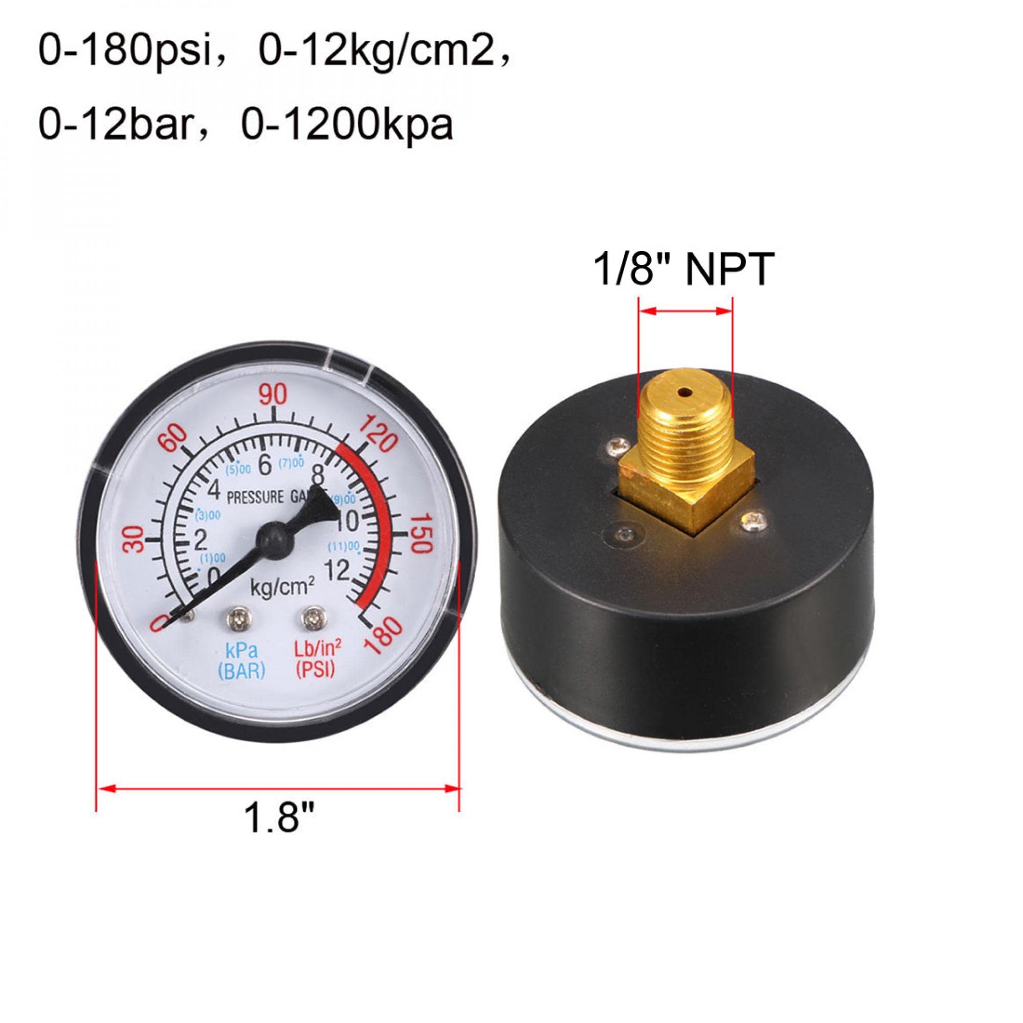 水圧ゲージ Amazon.co.jp: Measureman 2インチ ウェルポンプ圧力ゲージ 0